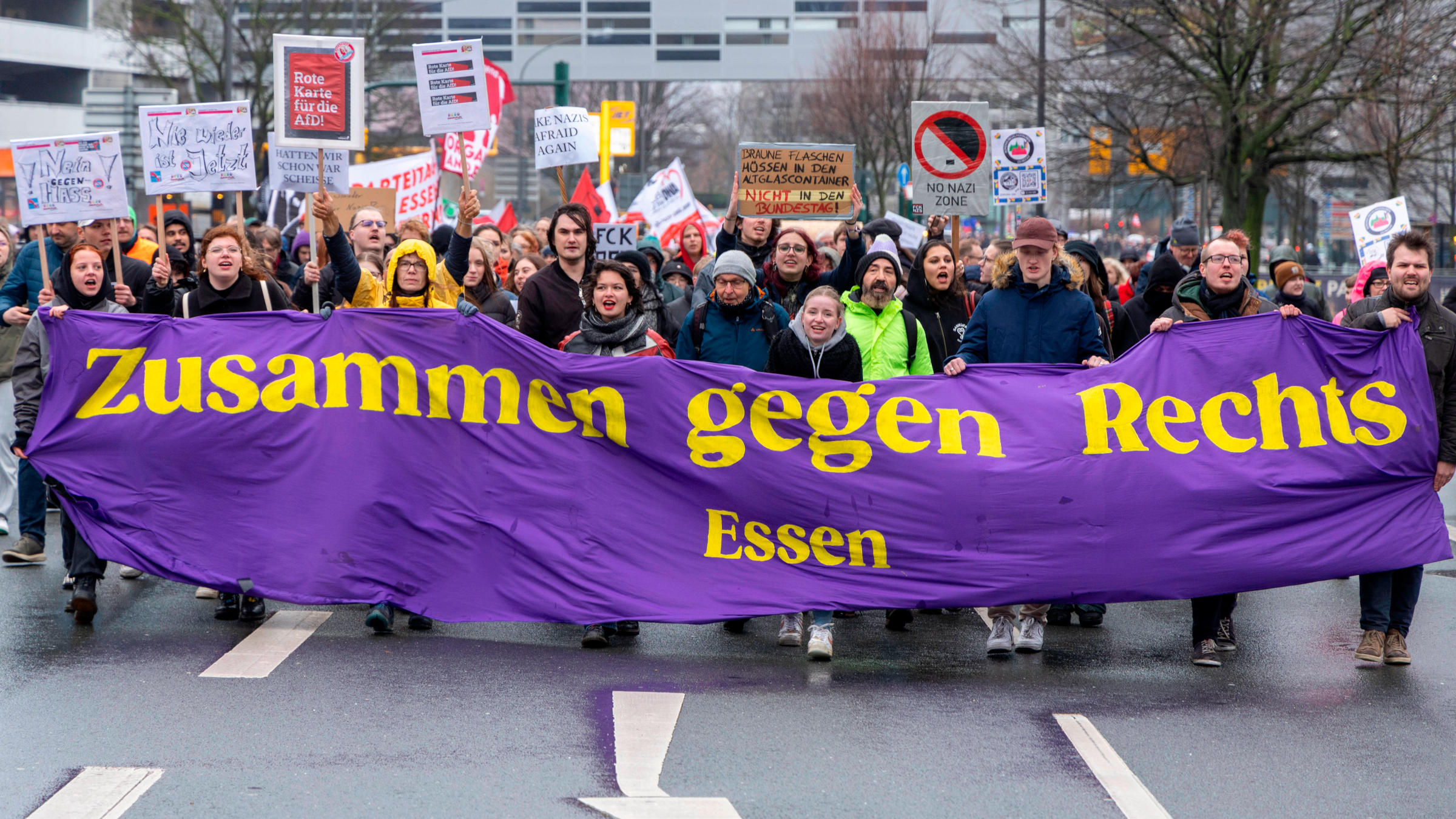 Demonstration gegen die AfD in Essen.
